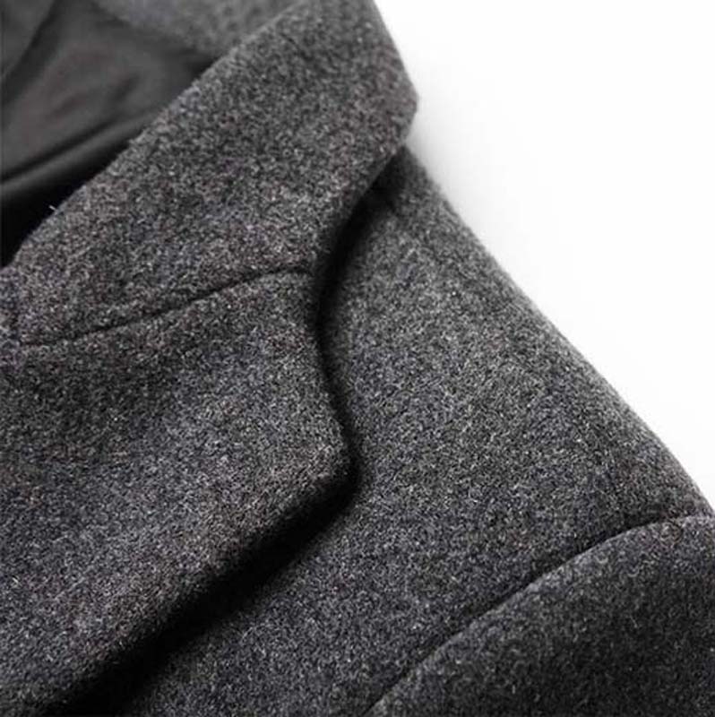 Men's Autumn and Winter Jacket 2021 New Wool Coat Mid-length Casual Windbreaker