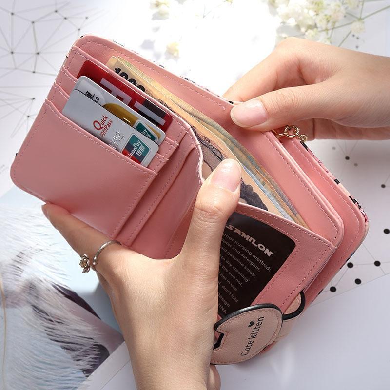 Wallet Girl Student Short Kitty Mini-change Wallet Girl Student Card Lady Wallet