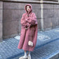 Winter Women's Lamb Wool Coat Big Pocket Hooded Fleece Coat Korean Style Loose Mid-length Over-the-knee Plush Coat