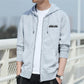 Mens Autumn and Winter Sweater Plus Velvet Casual Zipper Hoodie All-match Sports Youth Jacket