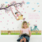 Fence swing girl skirting line Children room bedroom porch decorative wall sticker