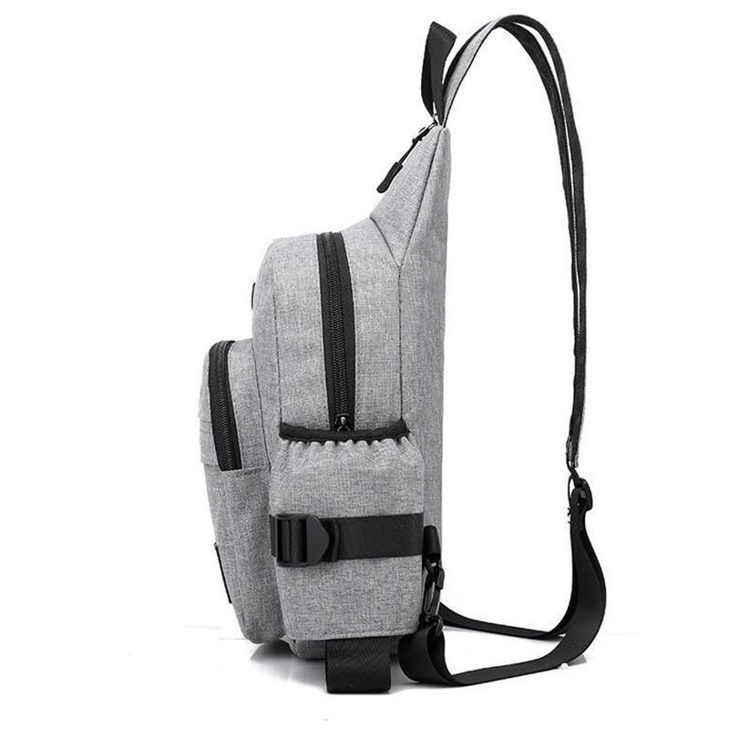 Trendy Casual Backpack Wear-resistant Waterproof Messenger Bag Chest Bag Fashion Men and Women Couple Bag