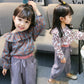 Korean Version Long Sleeve Girls' Spring and Autumn Children's Wear Floral Suit for 0-1-2-3-4 Years Old Infants