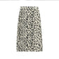 Net Red Corduroy Elastic Skirt Autumn and Winter Women's Mid-length Skirt High Waist Leopard Print Hip Skirt Trend
