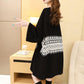 Autumn Mid-length Sweater for Female Students All-match Loose Top Large Size Women's Fashion Jacket