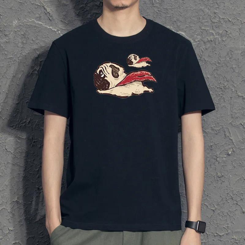 Panda Print Short-sleeved Men's Simple Casual Bottoming Shirt Student T-shirt Trendy Small Fresh Boys Half-sleeved