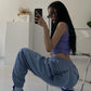 Personality Printed Jazz Hip-hop Sweatpants Female Hip-hop Loose Leggings High-waist All-match Casual Pants Tide