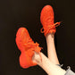 Fluorescent Green Old Shoes Spring and Summer Korean Student Breathable Mesh Thick-soled Casual Sports Shoes Women
