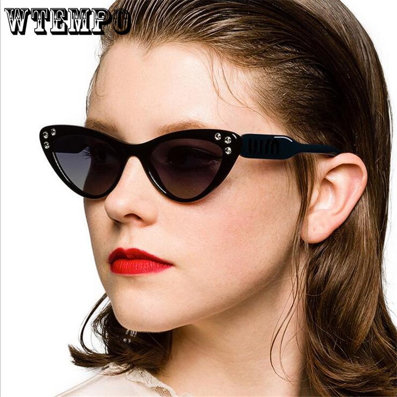 WTEMPO New Arrival Fashion Sunglasses Women Cat Eye Sun Glasses Stylish Sunglasses Womens Vintage Ey
