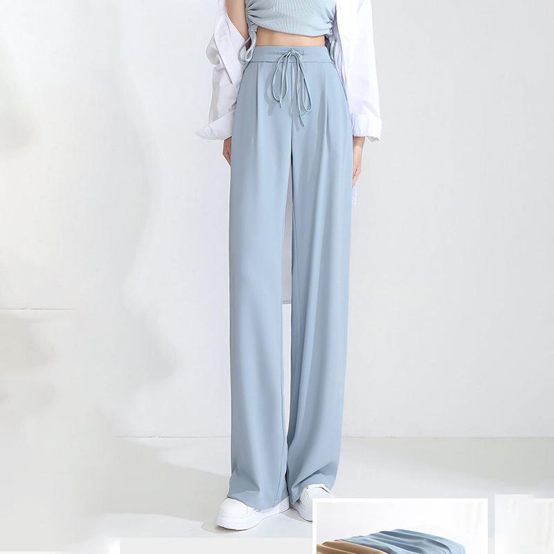 Girls Large Size Sports Pants Fat Ladies Loose High Waist Casual Bench Foot Anti-mosquito Wide Leg Pants