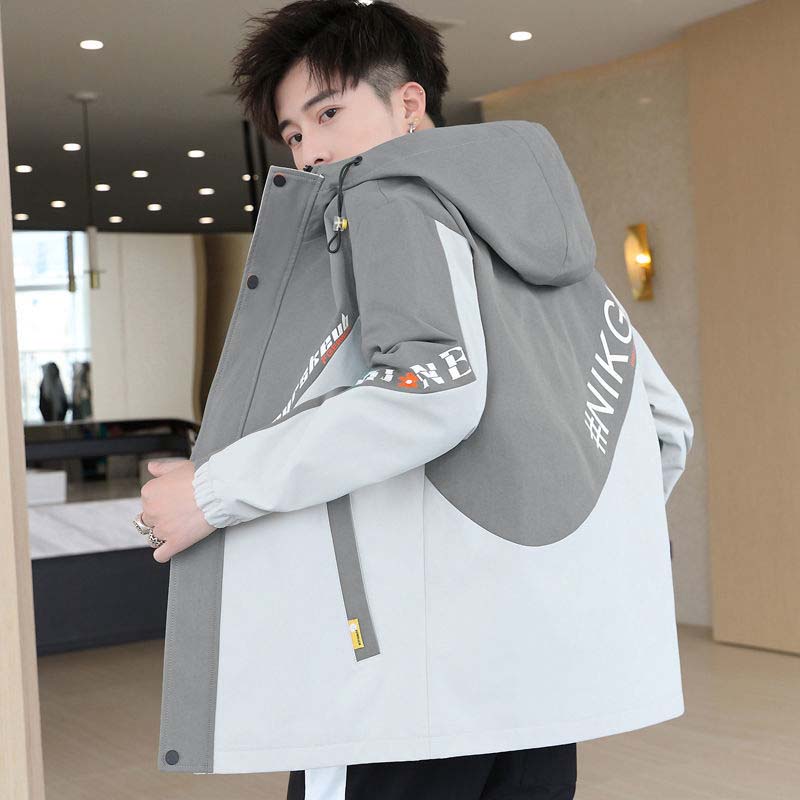 New Autumn and Winter Jacket Men's Plus Velvet Jacket Youth Thick Windbreaker Men's Clothing