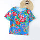 Chinese Style Printed Clothes Safflower T-shirt Lovers Personality Trend Top
