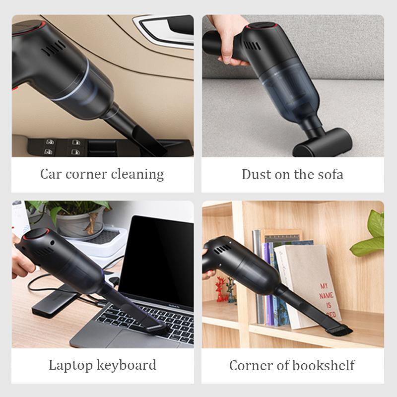 Mini Wireless Car Vacuum Cleaner Super Strong Suction 8000 Pa Portable Handheld Auto Vacumm Cleaner for Office Home Car