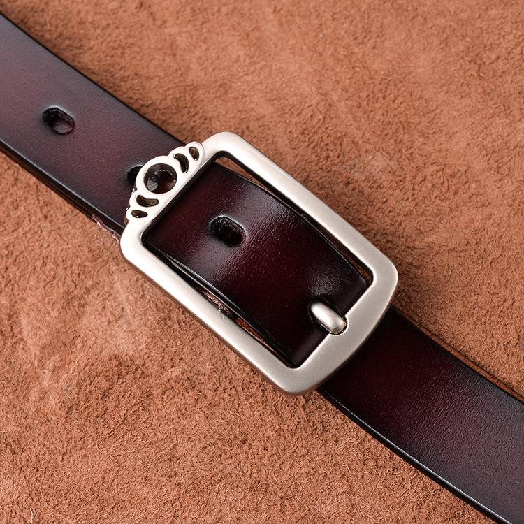 Belt Pin Buckle Ladies Leather Cow Leather Retro Versatile Belt Korean Decorative Fashion