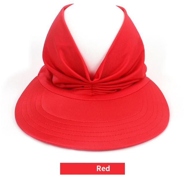 Flexible Adult Hat for Women Anti-UV Wide Brim Visor Hat Easy To Carry Travel Caps Fashion Beach Summer Sun Protection Hats