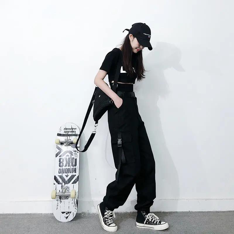 Free Belt Plus Cashmere Overalls for Women Loose Students In Autumn and Winter Handsome Korean Style High Waist Slim Straight Leg Pants Casual Pants