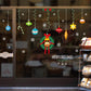 Double-sided Christmas ball ornaments glass window storefront removable wall stickers