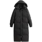 Black Thick Loose Couple Down Jacket Men and Women Super Long Down Jacket