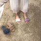 Slippers Women All-match Fashion Outer Wear Summer Flat Non-slip Sandals and Slippers Pregnant Women Soft Bottom Lace