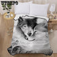 3D Couple Wolf  Animal Printed  Bedding  Blanket