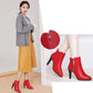 Autumn Winter Matching Women's Boots Pointed High-heeled Side Zipper Short Boots Knight Boots