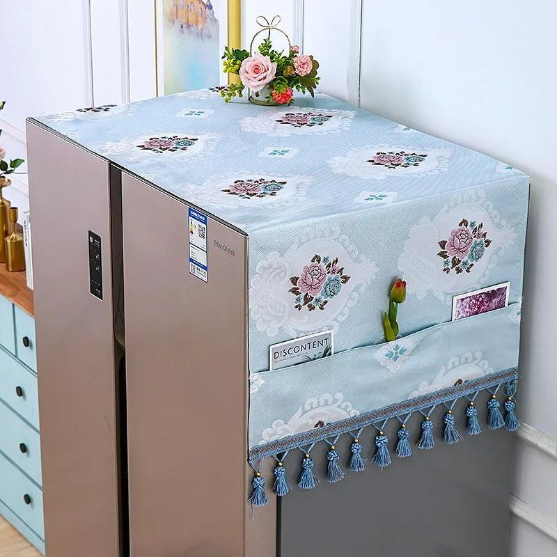 Refrigerator Towel Cover Fabric Waterproof and Oil-proof Thickened Oxford Cloth Cover Universal Refrigerator Towel Cover Cloth