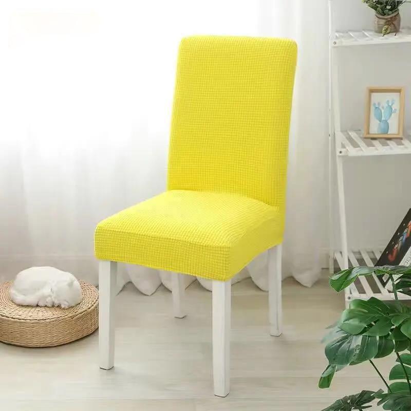 2-piece Thicken Chair Cover Cushion Set Dining Chair Cover Universal Stool Cover Seat Cover Stretch Hotel Dining Table Chair Cover