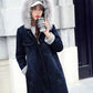 Winter Coat Women's Mid-length Korean Style Loose Thick Plus Cashmere Lamb Wool Cotton Coat Denim Jacket Cotton Jacket