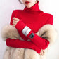 Autumn and Winter Turtleneck Sweater Women's Warm Knit Bottoming Shirt Korean Thin and Long-sleeved Top Tide