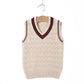 Knitted Baby Vest Children's Checker Printed Vest Boys Knitted V-neck Vest Fall/ Winter Outwear