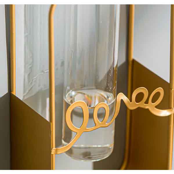 Iron Art Flower Arrangement Flower Device Wall Decoration Pendant Wall-mounted Flower Stand with Light Strip