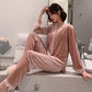 Gold Velvet Pajamas Pajamas Women's Warm Clothing Women's High-end Outer Wear Sexy Home Service Suits Thin Pajamas Suit Lace Trim