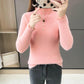 Color-fast Imitation Mink Velvet Inner Sweater Women Autumn and Winter Slim Bottoming Shirt Lace Beaded Sweater
