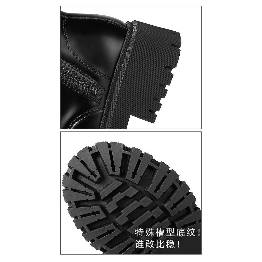 Winter Boots Women Shoes Black Ankle Boots Platform Gothic Booties Leather Fur Boots Plush Warm Botas Fashion Designer