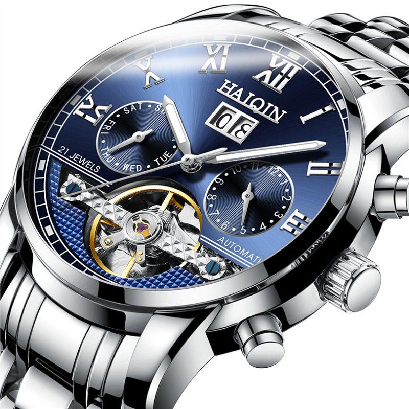 Switzerland Men's Watches Tourbillon Automatic Mechanical Men Sapphire Skeleton Watch