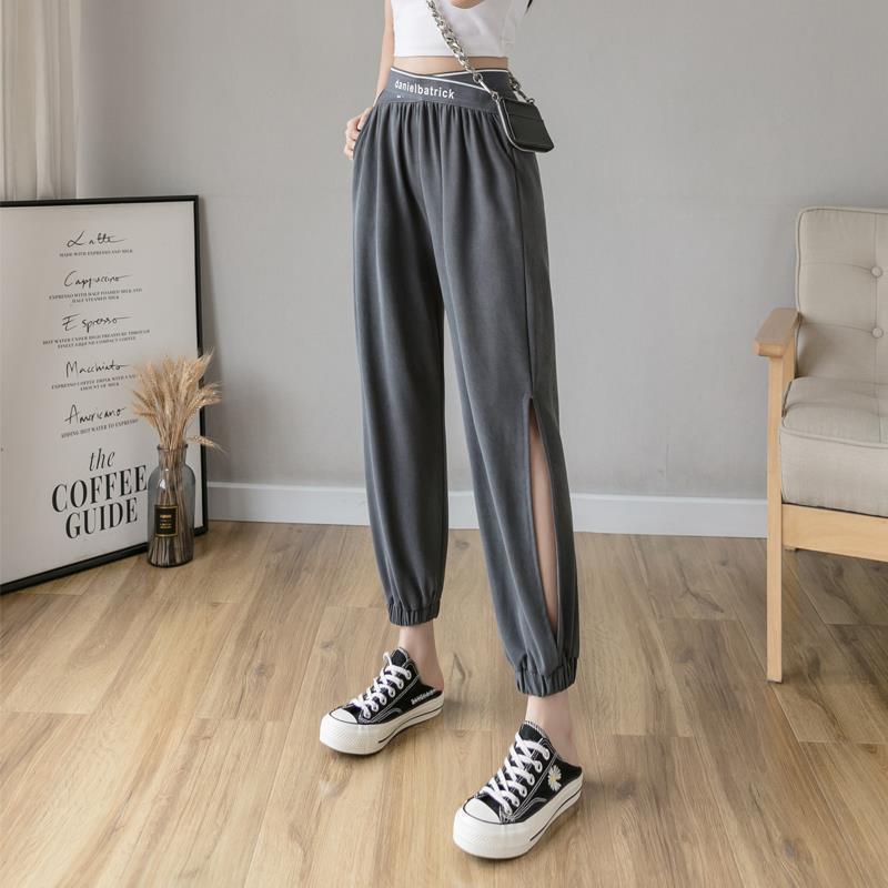 Harlan Pants Women's Summer Thin Section Loose High Waist Large Size Nine Points Yoga Leisure Beam Foot Bloomers Female Trend