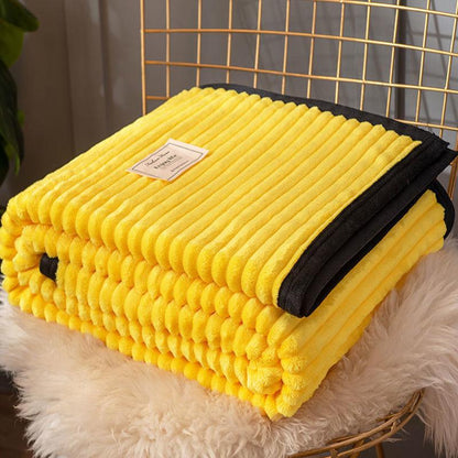 Winter Coral Fleece Blanket Plus Velvet Thick Double-sided Fleece Sheets Flannel Dormitory Single Bed Blanket