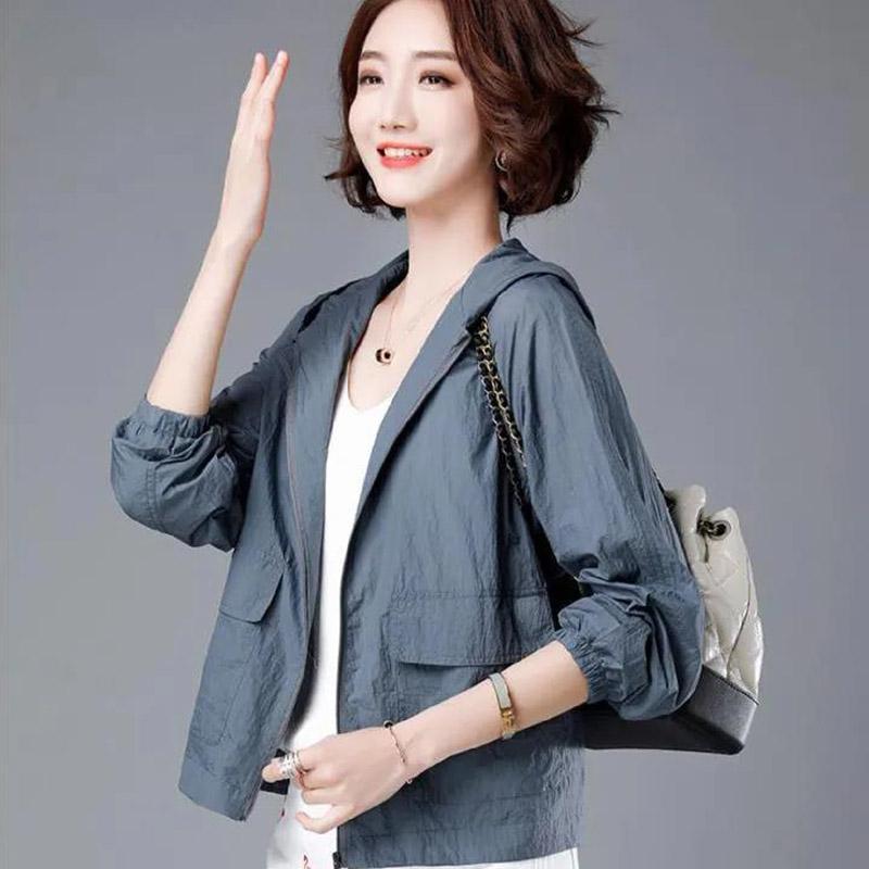 Women's Thin Shirt Short Wild Large Size Sun Protection Long Sleeve Coat