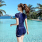 Swimsuit Women's Split Covering Belly Slim Skirt Swimsuit Women's Sporty Ladies Swimsuit Beach Vacation Split Swimsuit