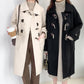 Retro Horn Button Woolen Coat Women's Mid-length 2021 Autumn and Winter Korean Style Thick Woolen Coat