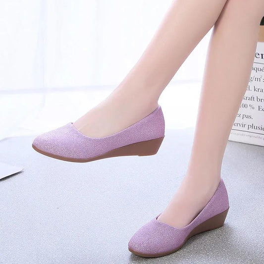 Beef Tendon Soft Bottom Beanie Shoes Women's Summer Breathable All-match Mother Shoes Shallow Mouth Flat Shoes