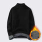 Autumn and Winter Men's Sweaters Round Neck Warm Knit Sweater Men's Half Turtleneck Sweater