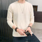 Fall/Winter Men's Sweater Base Sweater Imitation Mink Fleece Warm Knit Sweater Round Neck Pure Color Casual Loose Pullover