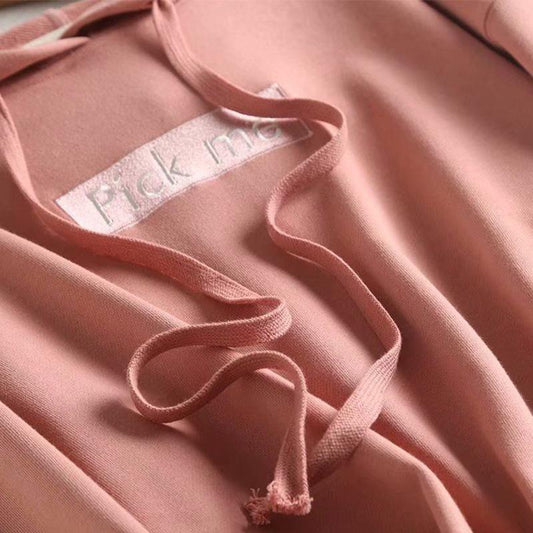Woman's Sweatshirts Solid Korean Female Hooded Pullovers 2020 Cotton Oversized Hoodies Women
