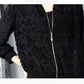 Long Sleeve Jacket Summer Women's Loose Jacket Casual Sunscreen Thin Print Transparent Flocked Baseball Uniform