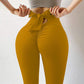 Women's Bow Tie Yoga Pants Seamless High Waist Pleated Hip Lift Pants Peach Fitness Pants Sports Trousers Leggings Bodybuilding Running Training Pants