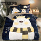 Thick Plush Duvet Cover Set Fashion 4pcs Bedding Sets Queen Size Flat Bed Sheet Comforter Duvet Sets
