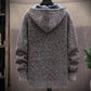Men's Autumn and Winter Knitted Jacket Youth Jacket Knitted Handsome Casual Hooded Jacket