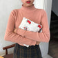 Half Turtleneck Slim Bottoming Shirt Women Autumn Winter Long-sleeved Solid Color Sweater