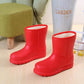 Snow Boots Women's Non-slip Warmth and Waterproof Rain Boots EVA Kitchen Plus Velvet Cotton Shoes Student Boots